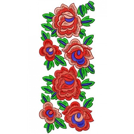 Orchard Blossom Pink Rose Embroidery Design