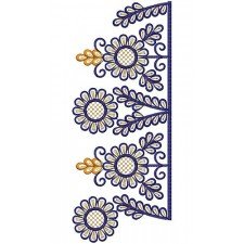 Sunflower Dress Embroidery Lace Design
