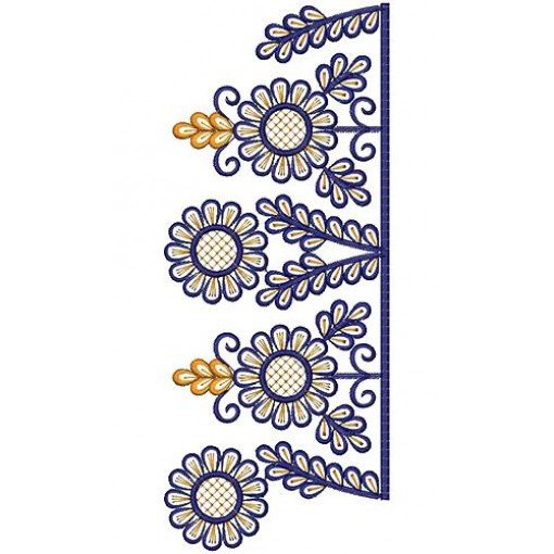 Sunflower Dress Embroidery Lace Design
