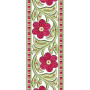 Elegant Floral Vine Border Embroidery Design for Saree & Dress Hem