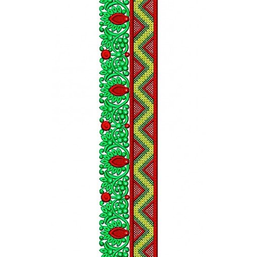 Metallic Flower Lace Ribbon Embroidery Design