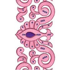 Rubber Fom Sticker Embroidery Lace Border Borcade