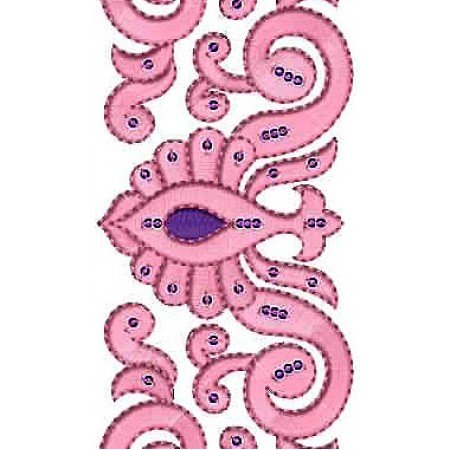 Rubber Fom Sticker Embroidery Lace Border Borcade