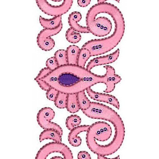 Rubber Fom Sticker Embroidery Lace Border Borcade