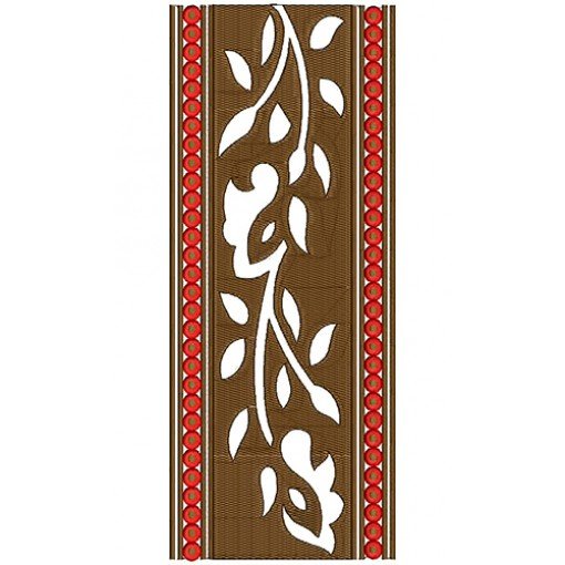 Vine Border Embroidery Saree Design