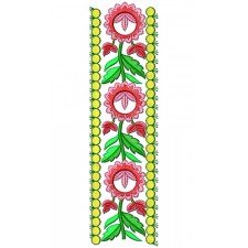 Bottle Green Party Wear Dress Embroidery Design