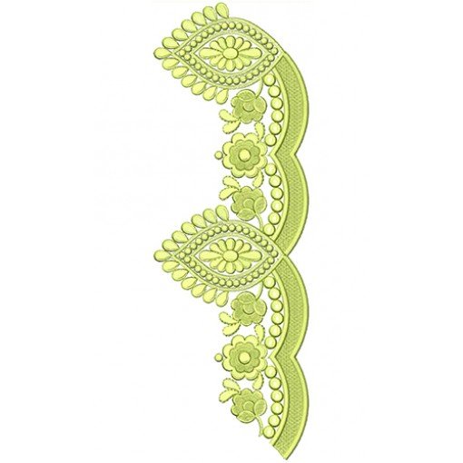 Abstract Vertical Seamless Embroidery Design