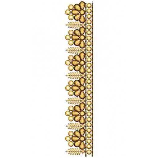 Round Kurtis Embroidery Lace Design