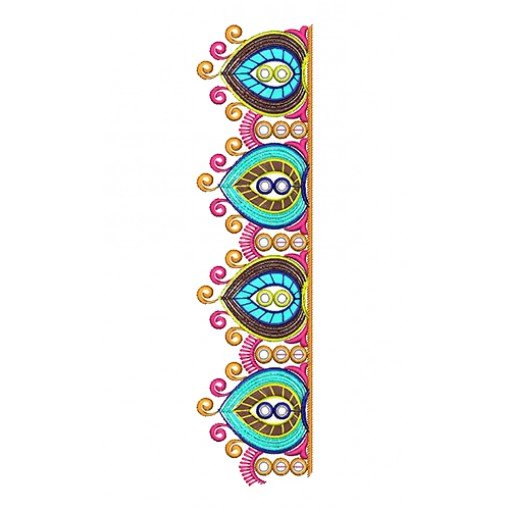 Trellis Continuous Lace Border Embroidery Design