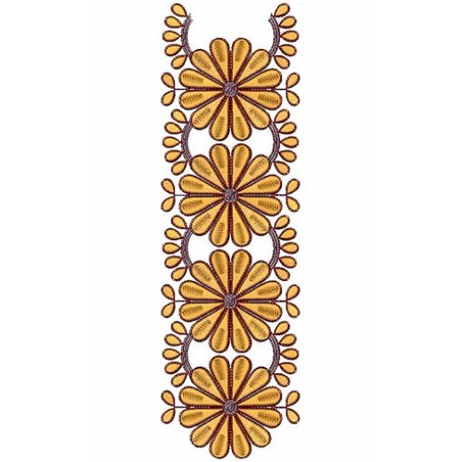 Fancy Lace Border Brocade Embroidery Design