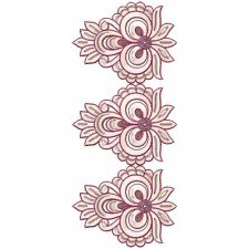 Asia Bruges Lace Embroidery Design