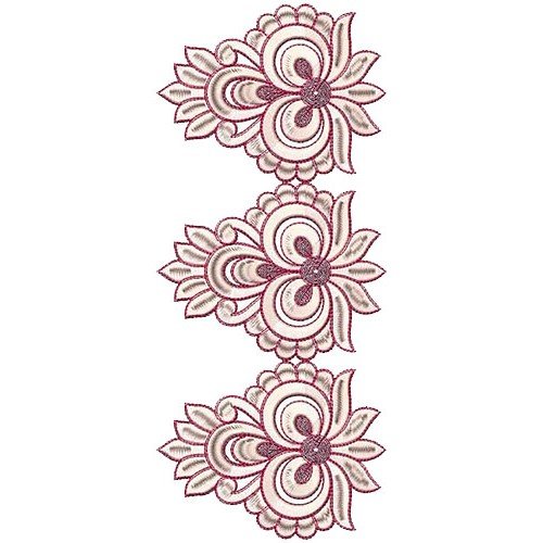 Asia Bruges Lace Embroidery Design