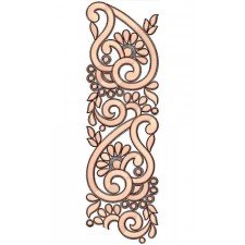 Abstract Flowers Lace Embroidery Design
