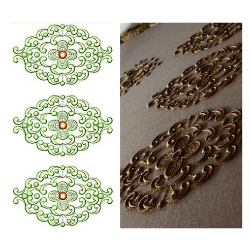 Lace Embroidery Design 19694