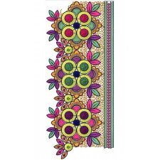 Violet Flower Lace Embroidery Design 19840