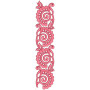 Wide Pink Flower Lace Embroidery Design 19843