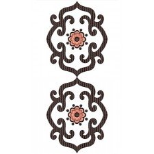 Violet Floral Lace Embroidery Design 20006