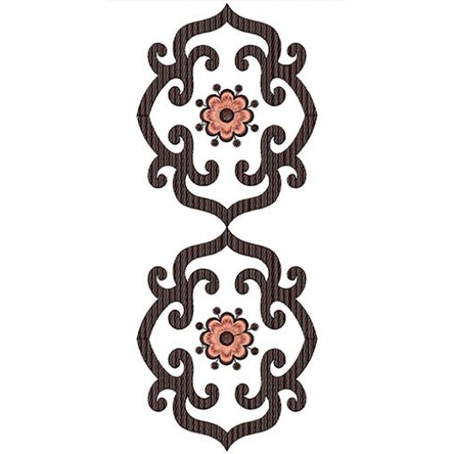 Violet Floral Lace Embroidery Design 20006