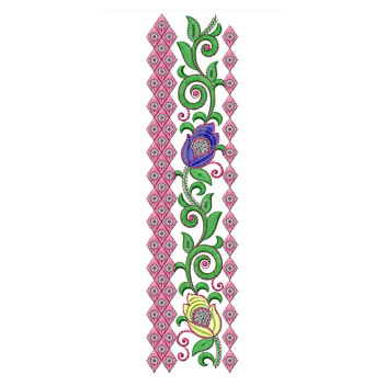 Superb Flat & Sequins Embroidery Lace Design
