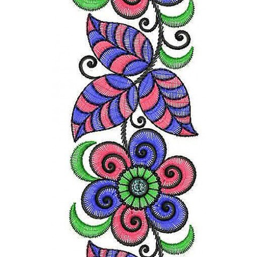 Shining Floral Leaf Embroidery Lace