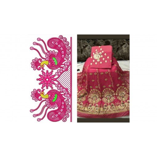 Peacock Clip Lace Embroidery Design 20220