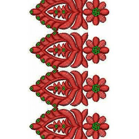 Chanderi Dress Border Embroidery Design 2073