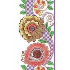 Flower Embroidery Designs For Sarees 211