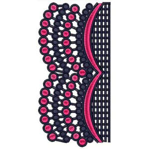 Women Fashion Dress Freestanding Embroidery Design 21115