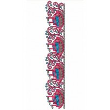 Boat Cording Sequins Embroidery Lace Design 21207