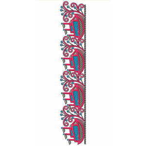 Boat Cording Sequins Embroidery Lace Design 21207