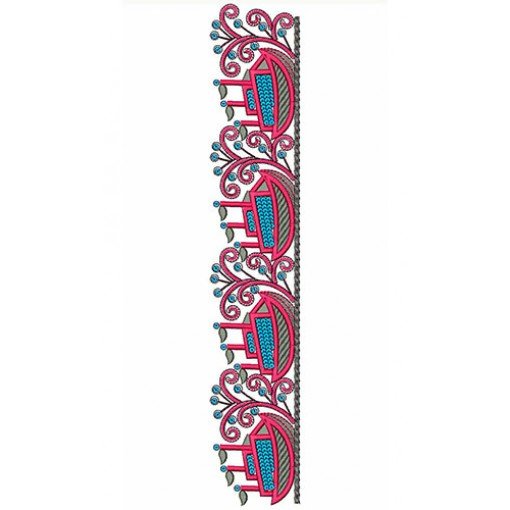Boat Cording Sequins Embroidery Lace Design 21207