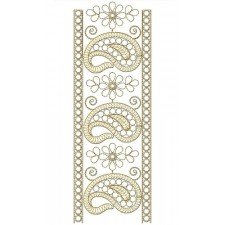 Full Cording Rhine Stone Embroidery Lace Design 21213
