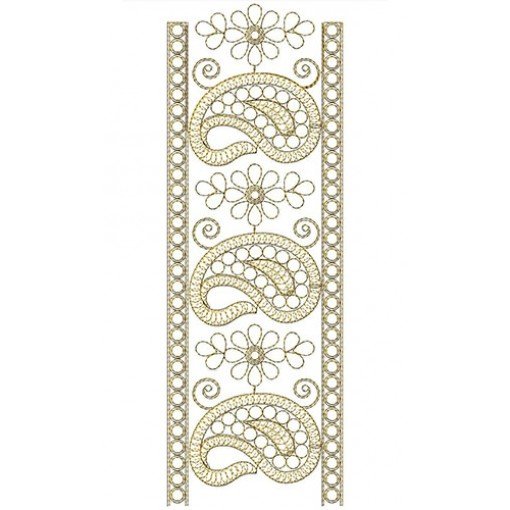 Full Cording Rhine Stone Embroidery Lace Design 21213