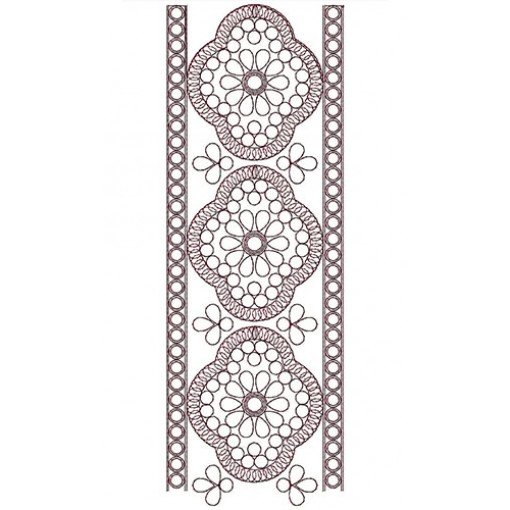 Full Cording Stone Space Embroidery Lace Design 21214