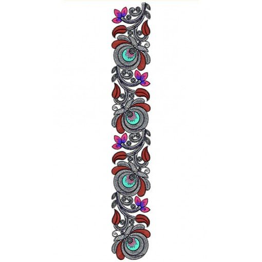 Multi Long Stitch Cording Embroidery Design 21217