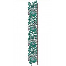 Peacock Cording Sequins Lace Design 21220