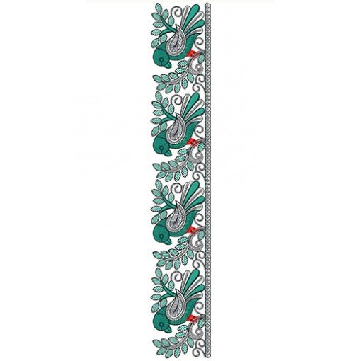 Parrot Sequins Cording Embroidery Lace Design 21221