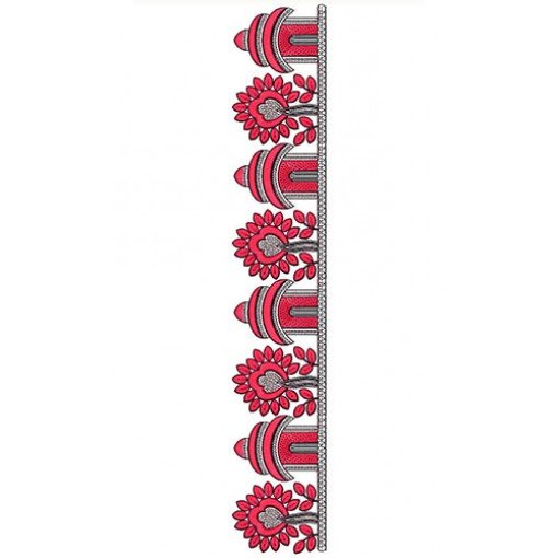 Temple Tree Cording Sequins Embroidery Design 21223