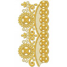 Cotton Thread Border Embroidery Design 21255