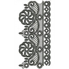 Cotton Thread Lace Embroidery Design 21256