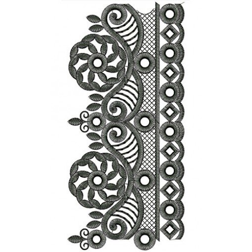 Cotton Thread Lace Embroidery Design 21256