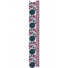 Hand Fans Border Embroidery Design 21289
