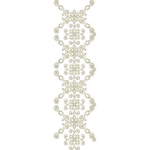 Simple Lawn Lace Embroidery Design 21347