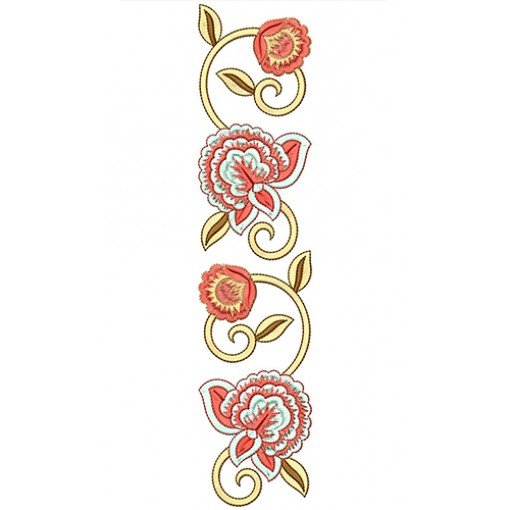 Gentle Red Flowers Leaves 21401