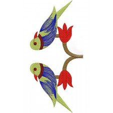 Germany King Parrots Lace Embroidery Design 21551