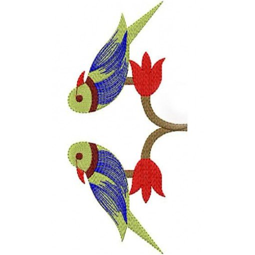 Germany King Parrots Lace Embroidery Design 21551