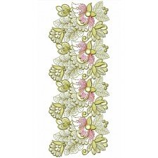 Gold Vintage Floral Lace Embroidery Design 21570