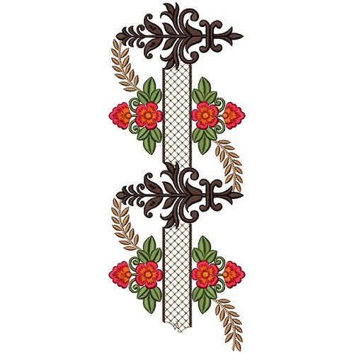 Romanian Attractive Flower Lace Embroidery Design 21602