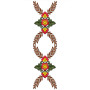 Autumn Leaves Wreath Border Embroidery Design 21603