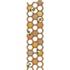 Bees and Flowers Honeycomb Embroidery 21621